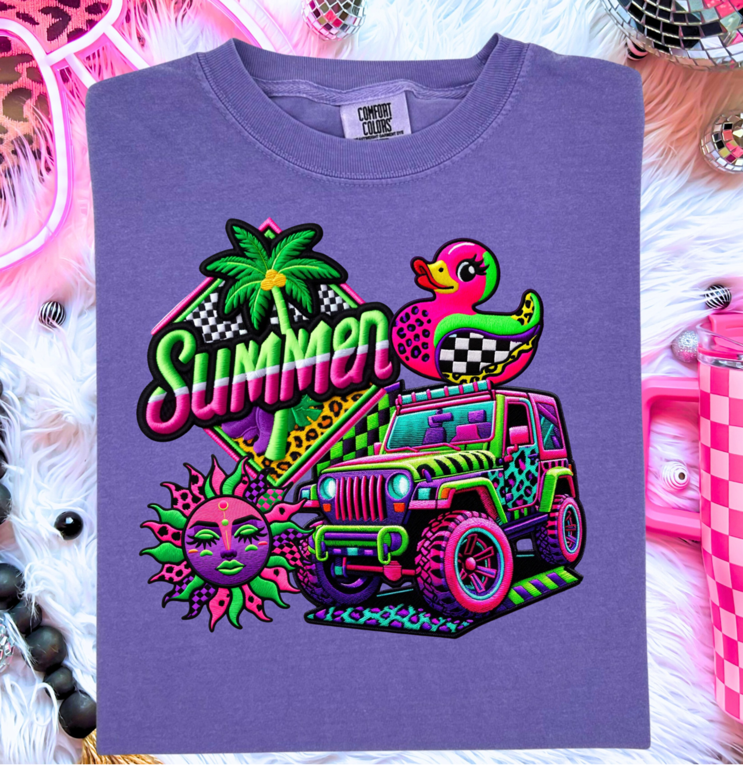 Colorful Graffiti Summer Vibe Graphic T-shirt