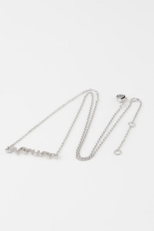 Cursive Mama Script Necklace