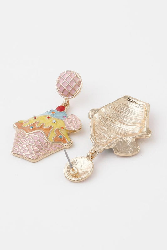 Waffle Sundae Drop Earrings