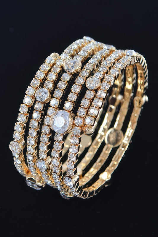 Shiny Rhinestone & Crystal Bracelet