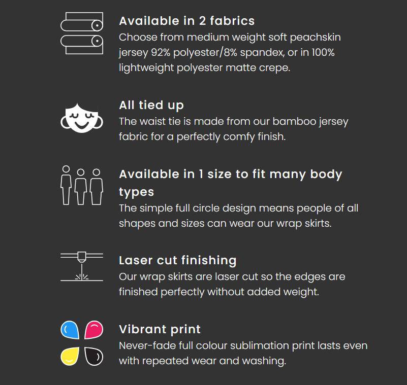 Betty Boop Design One Size Wrap Skirt