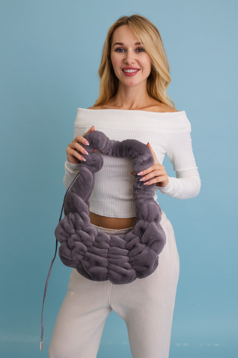 Plush Cloud Knit Cross Body Bag ☁️