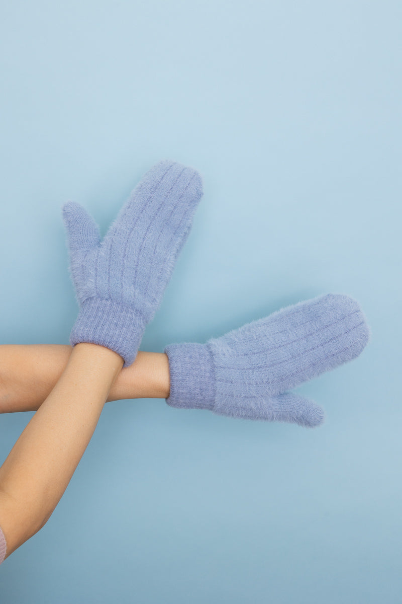 Plush Pastel Fuzzy Winter Mittens 🧤