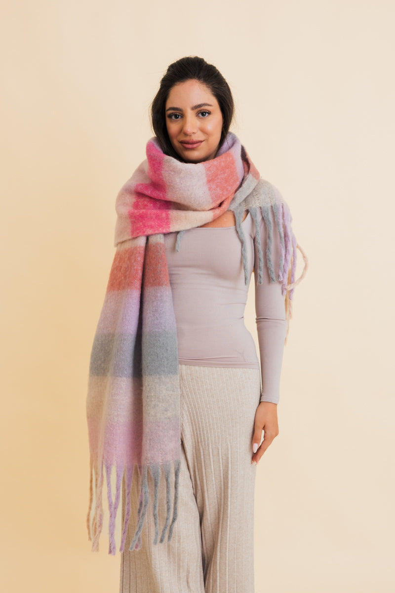 Cozy Breeze Oversized Fringe Scarf - Fall & Winter Essential