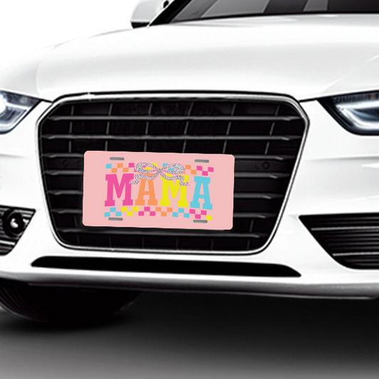 Mama Pink Aluminum License Plate Auto Accessory