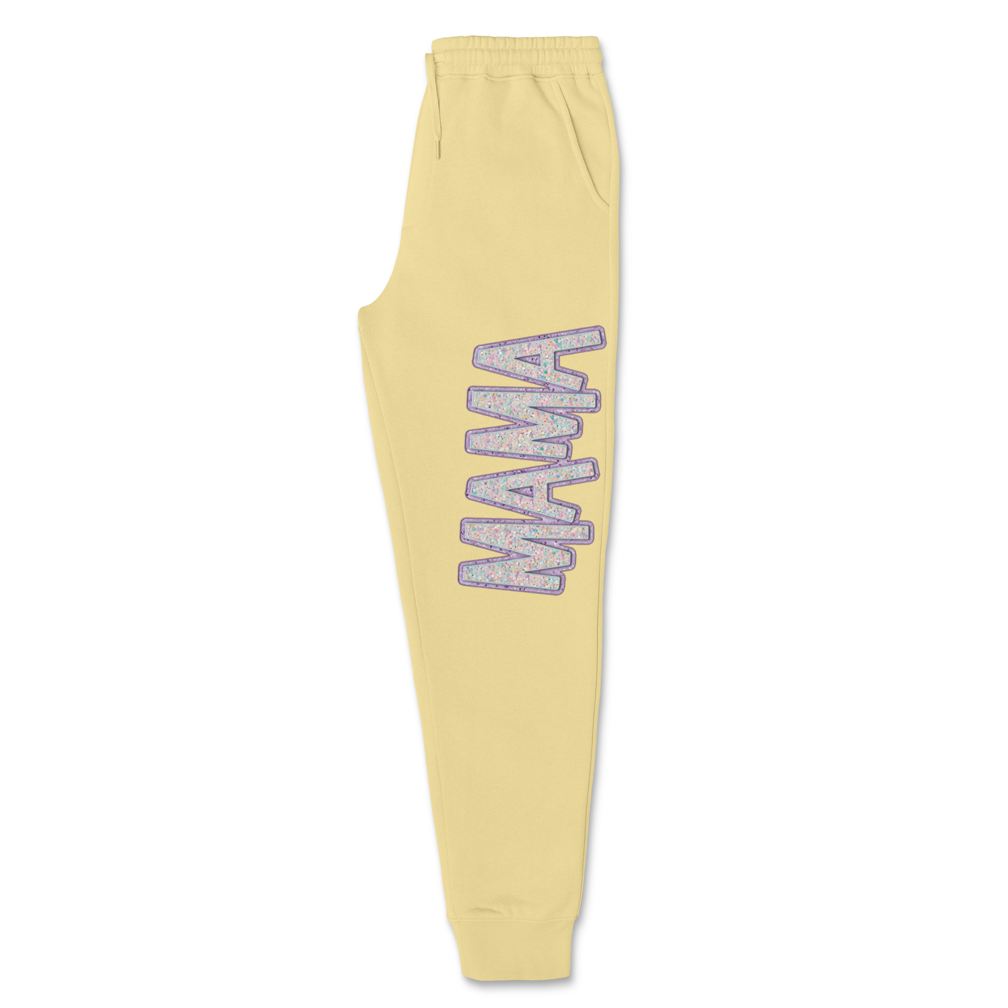 Women's Pastel Sequin Mama Joggers