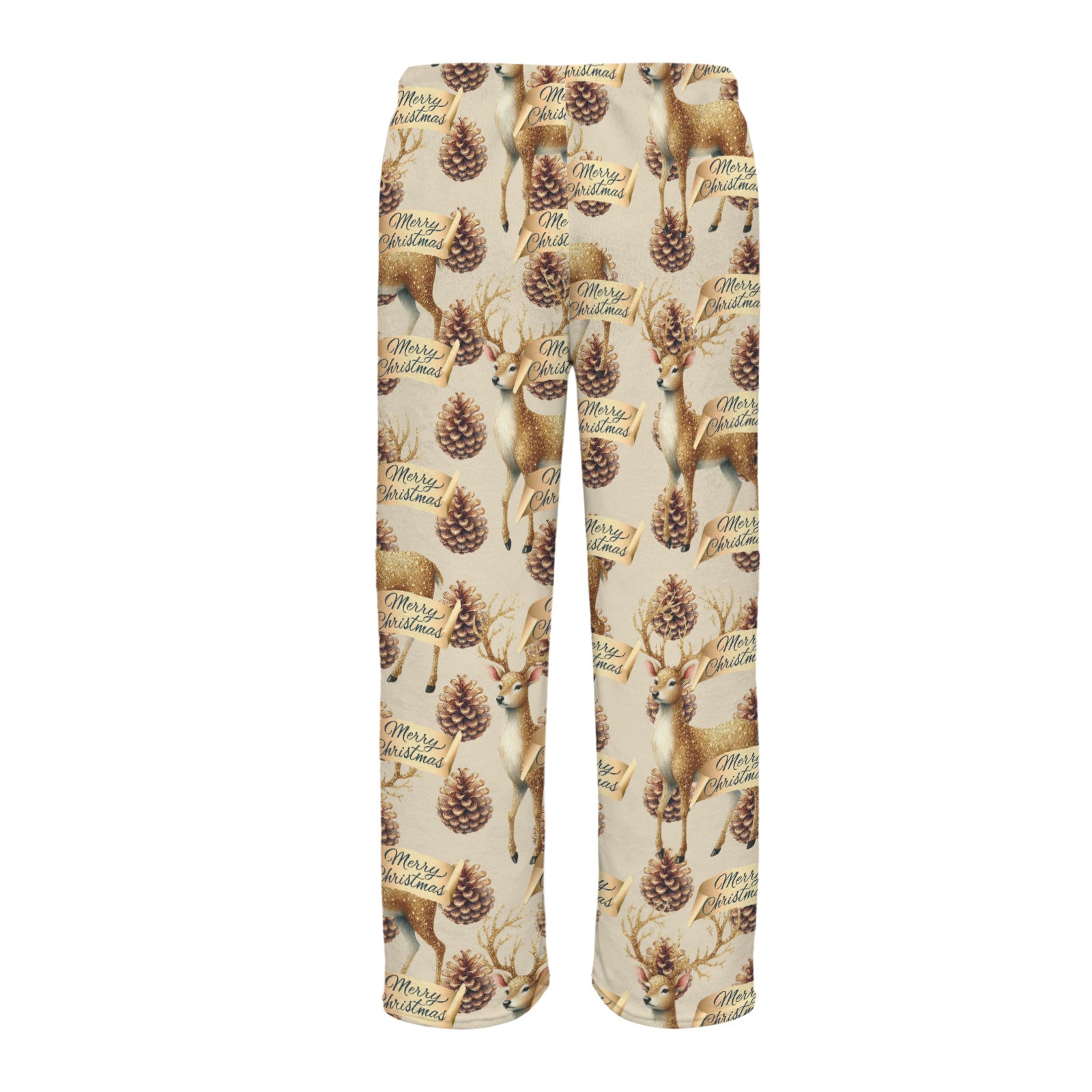 Christmas Reindeer Men's Flannel Pajama Pants (Made in USA)