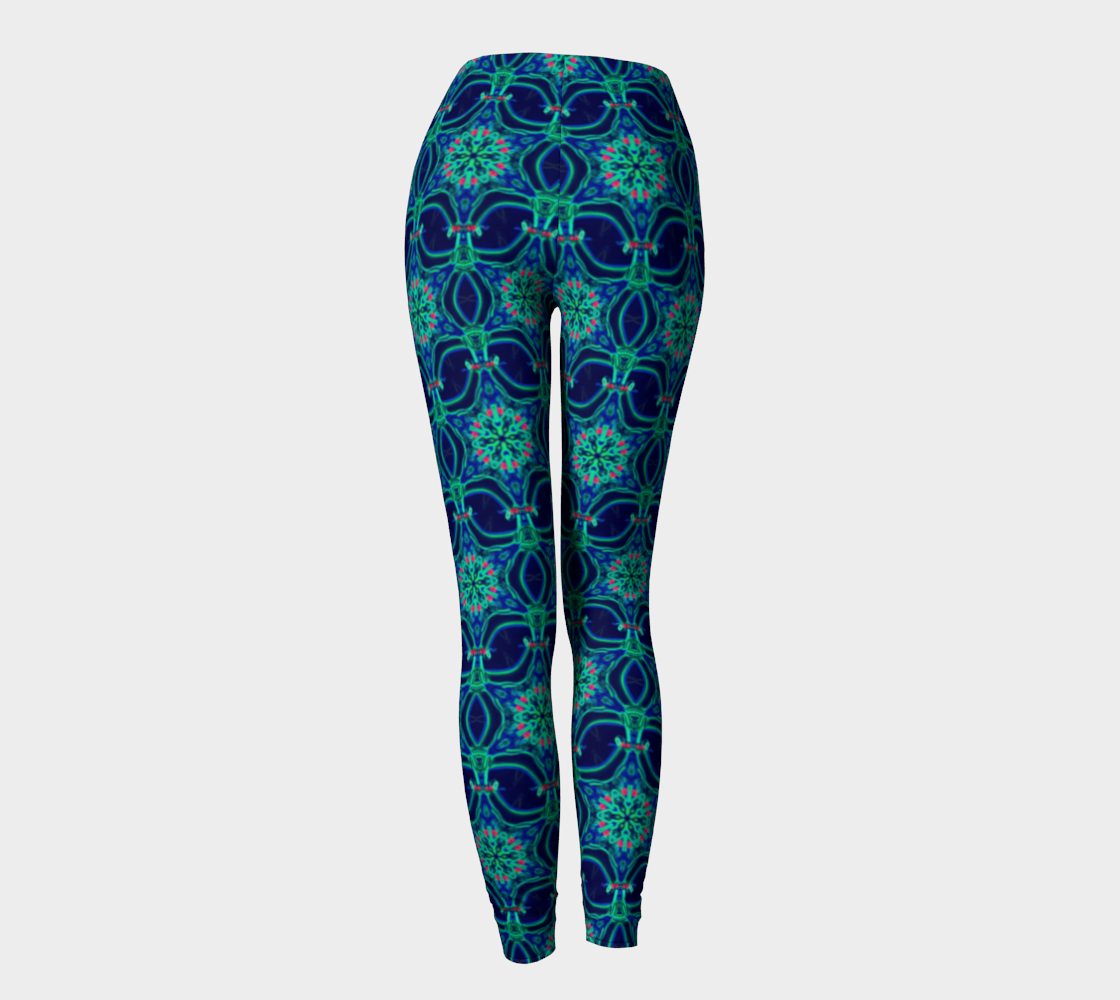 Neon Green Lights Printed Leggings