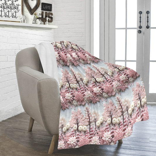 Pink Forest Ultra-Soft Micro Fleece Blanket (Made In USA)