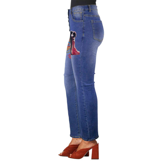 Couple in Red Women's Jeans (Front Printing) (Model L75)