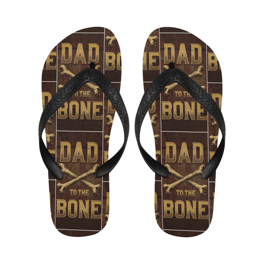 Dad to the Bone Brown Flip Flops (Made in USA)