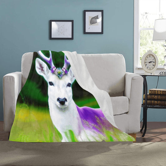 Purple Deer Ultra-Soft Micro Fleece Blanket 40" x 50" (Made in USA)