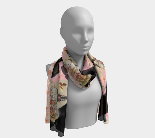 Paris France Female Model Long Scarf