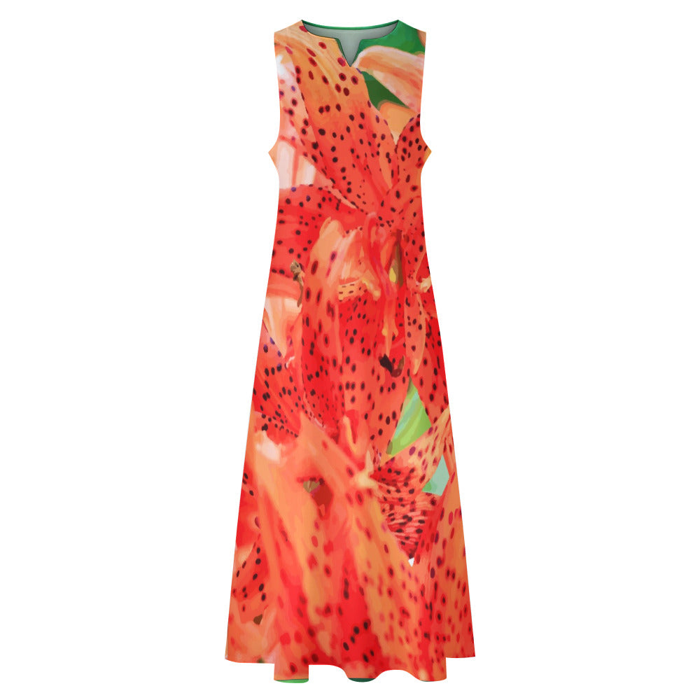 Women's Floral Designs Sleeveless Maxi Dress