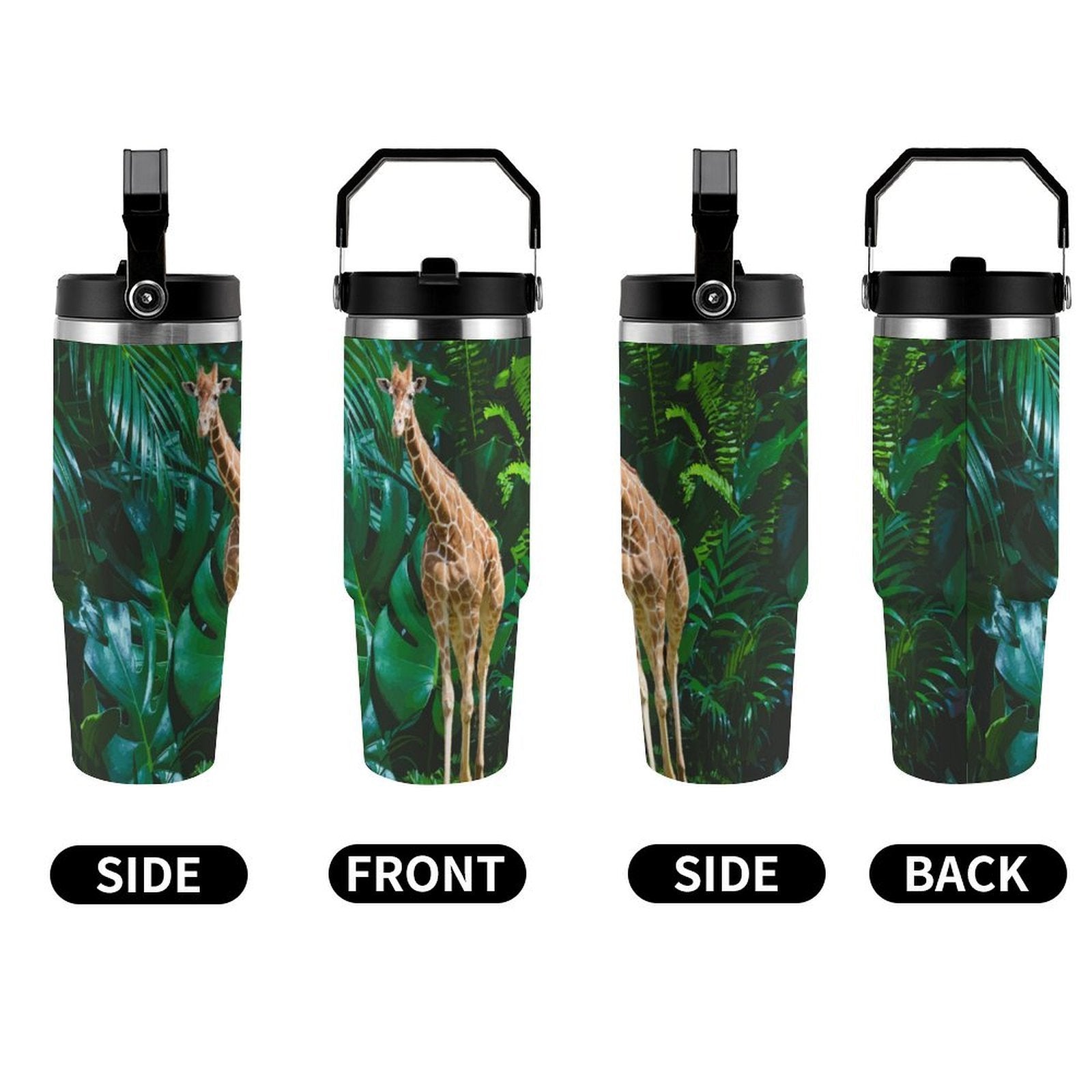 Tall Giraffe 30 oz Water Bottle