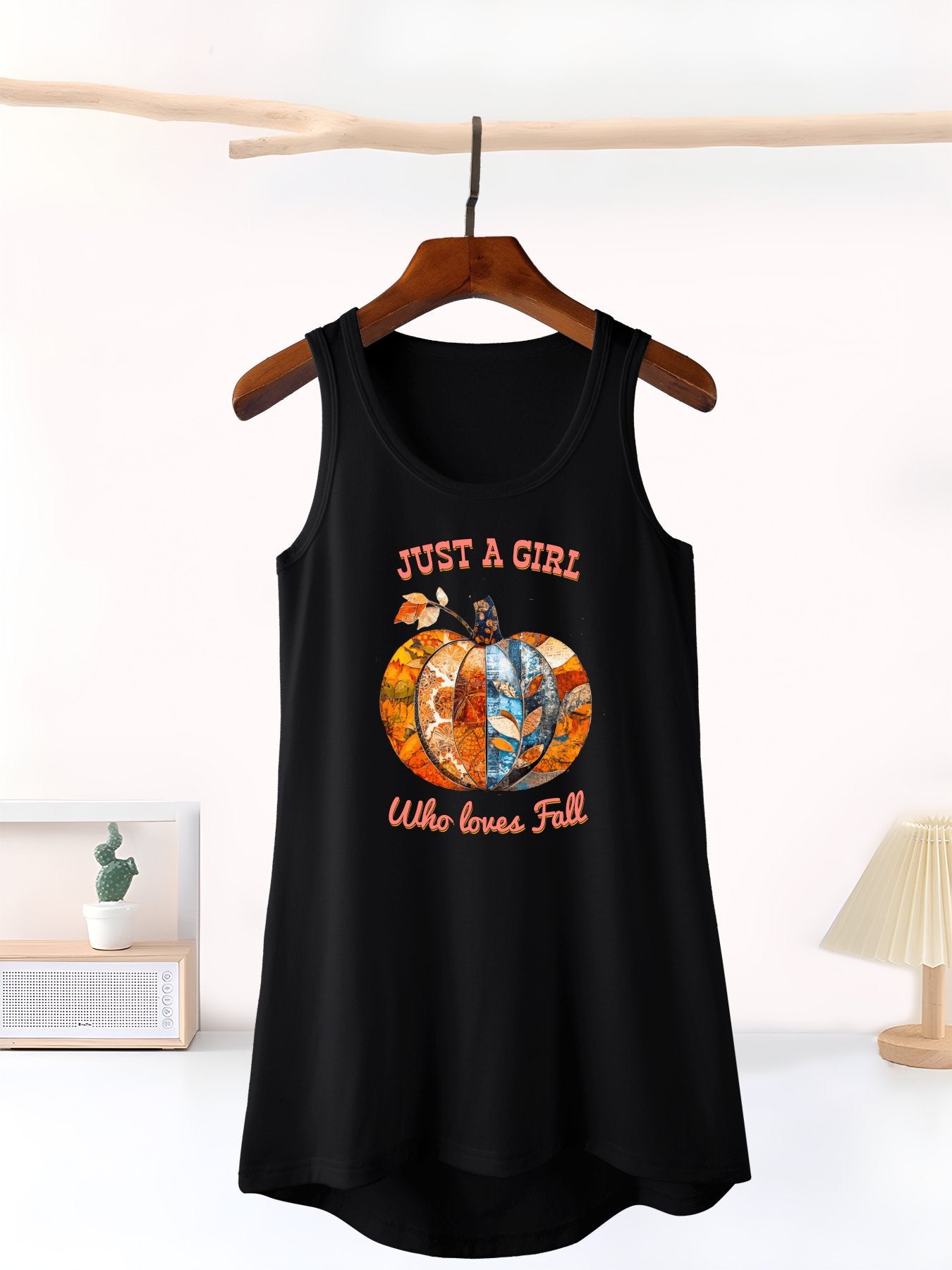 Just a Girl Who Loves Fall Women's Tank Dress (Front Printing)