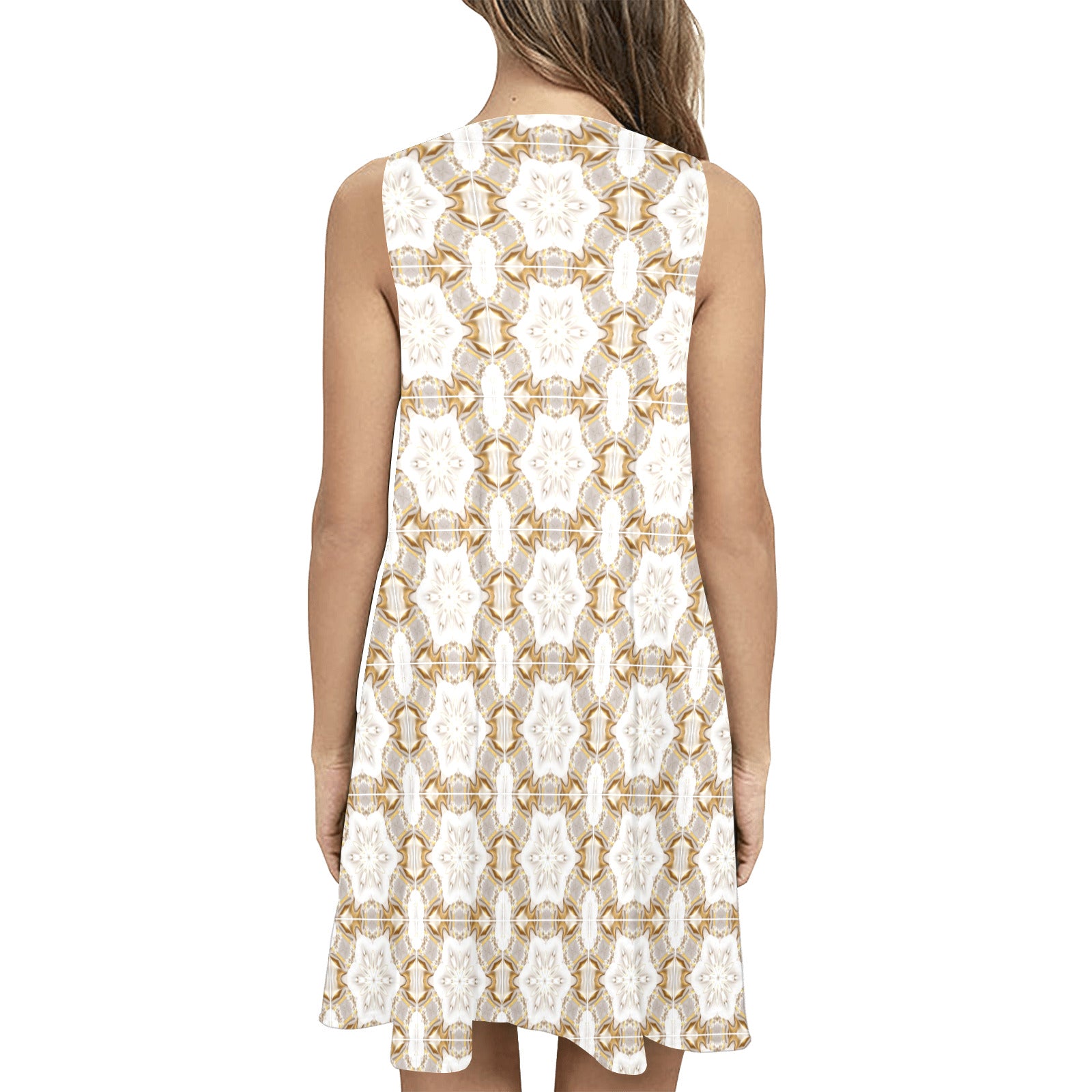 Raised on Dirt Roads & Jesus Sleeveless A-Line Pocket Dress (Model D57)