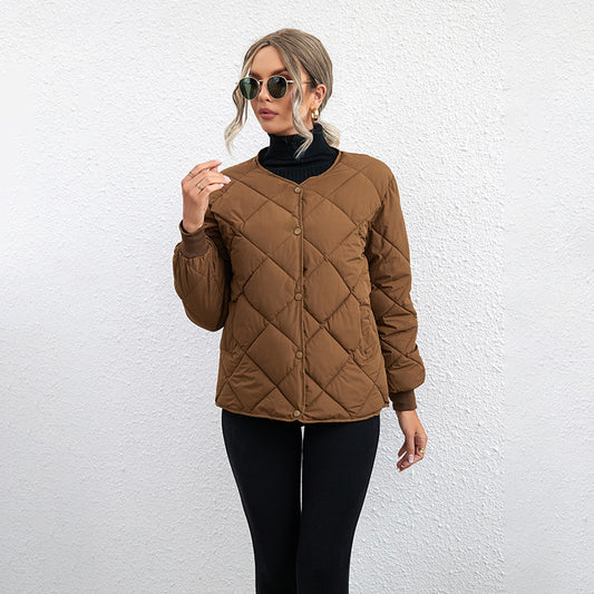 Women's Small Lightweight Rhombus Casual Jacket