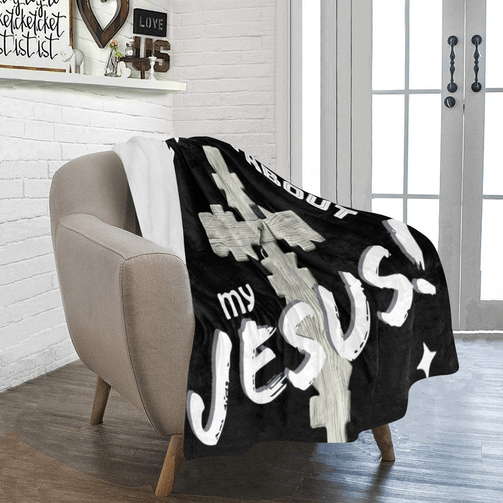 Let Me Tell You About My Jesus Ultra-Soft Micro Fleece Blanket 40