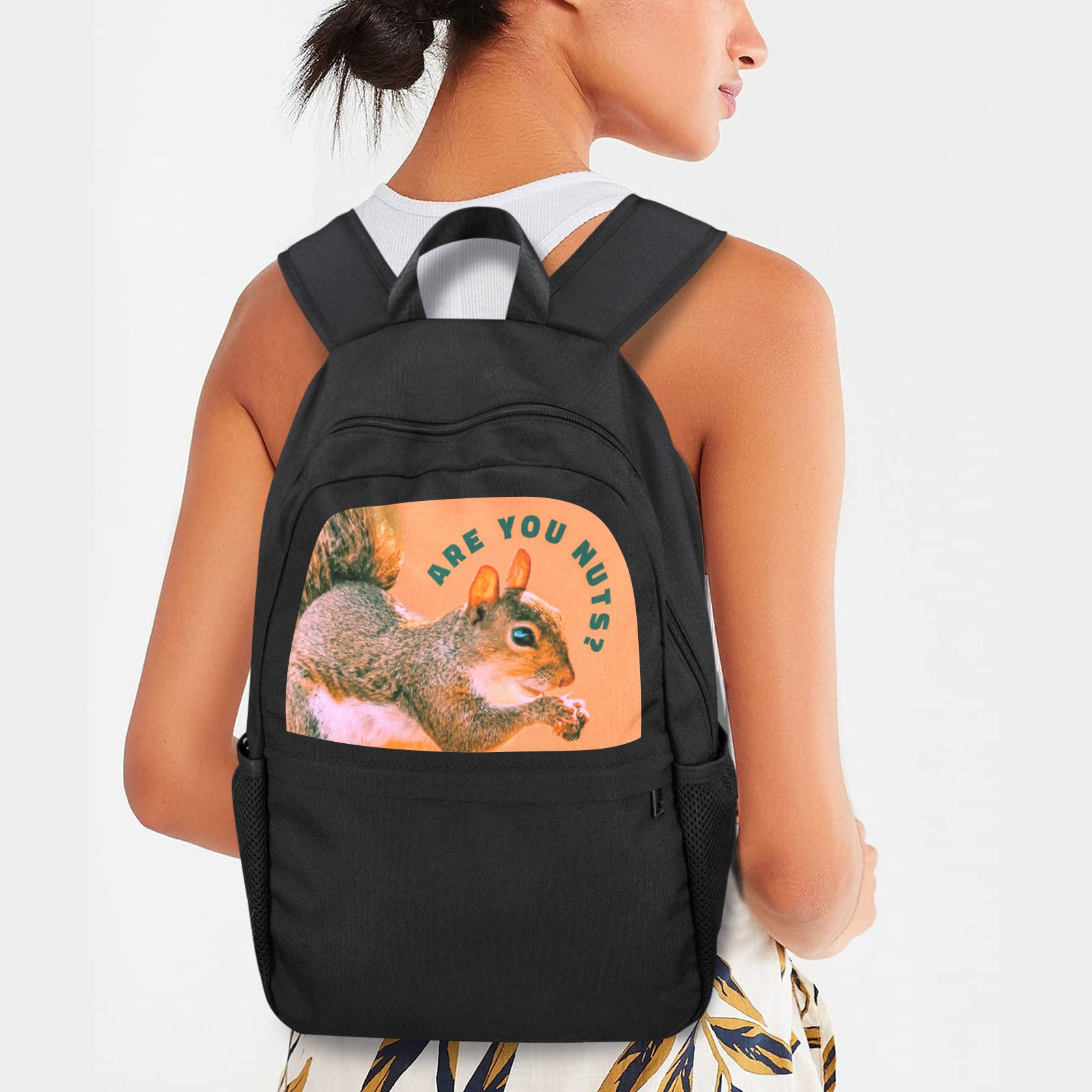 Are you nuts? Casual Backpack (Upper Part Printing) (Model 1753)