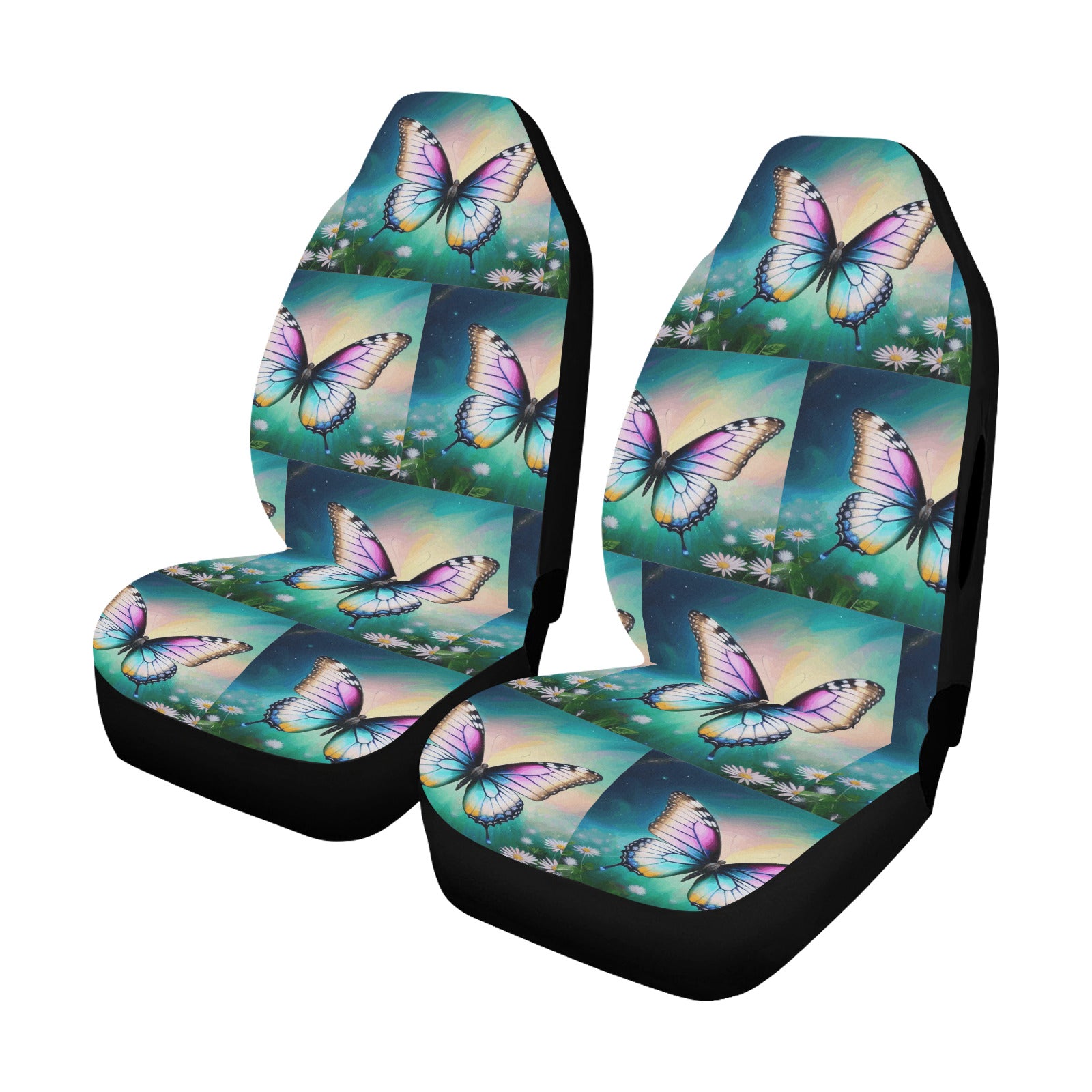 Beautiful Butterflies Car Seat Cover Airbag Compatible (Set of 2)