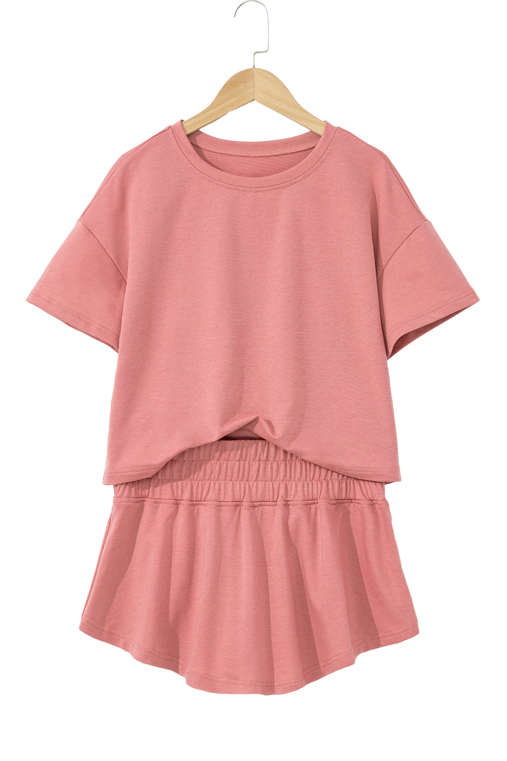 Blossom Cropped Tee and Ruffle High Waist Skort Set