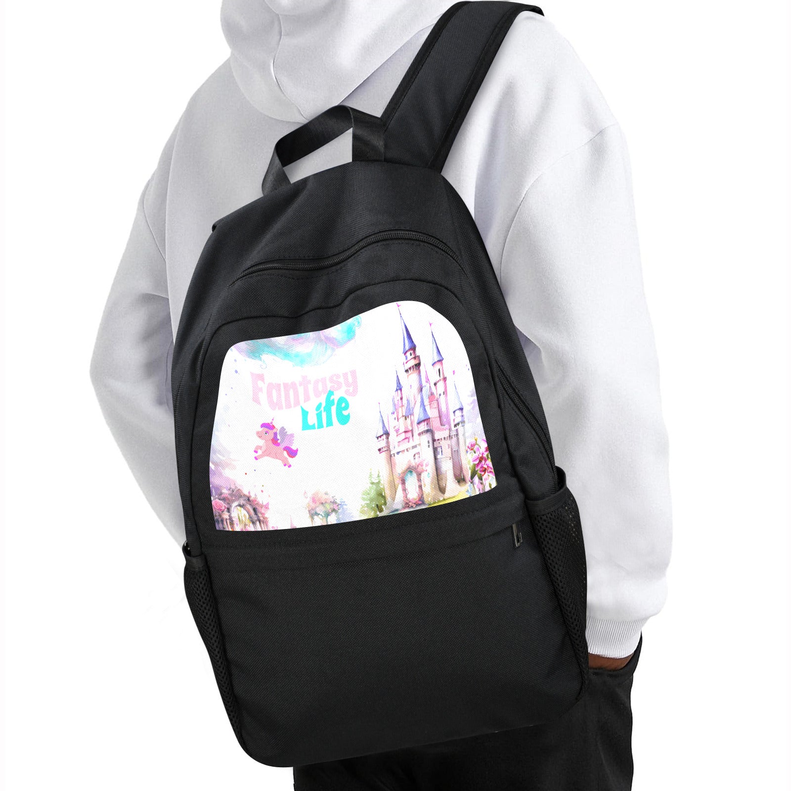 Fantasy Life Casual Backpack (Upper Part Printing) (Model 1753)