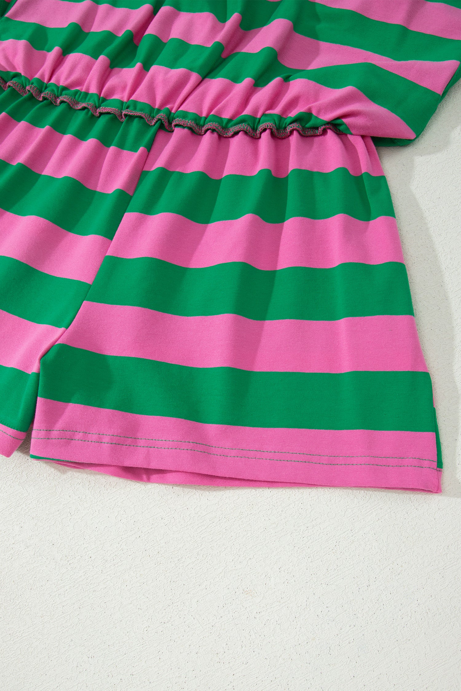 Athletic 2-piece Striped Dolman Top & Drawstring Skort Outfit Set