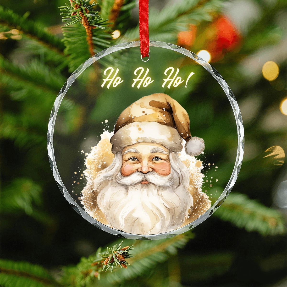 Round Glass Christmas Ornament (Made in USA) sianybdesignsElegantGoldChristmassantasoftandinvitingli949d655e0da04c28a8e3a43e435c7152
