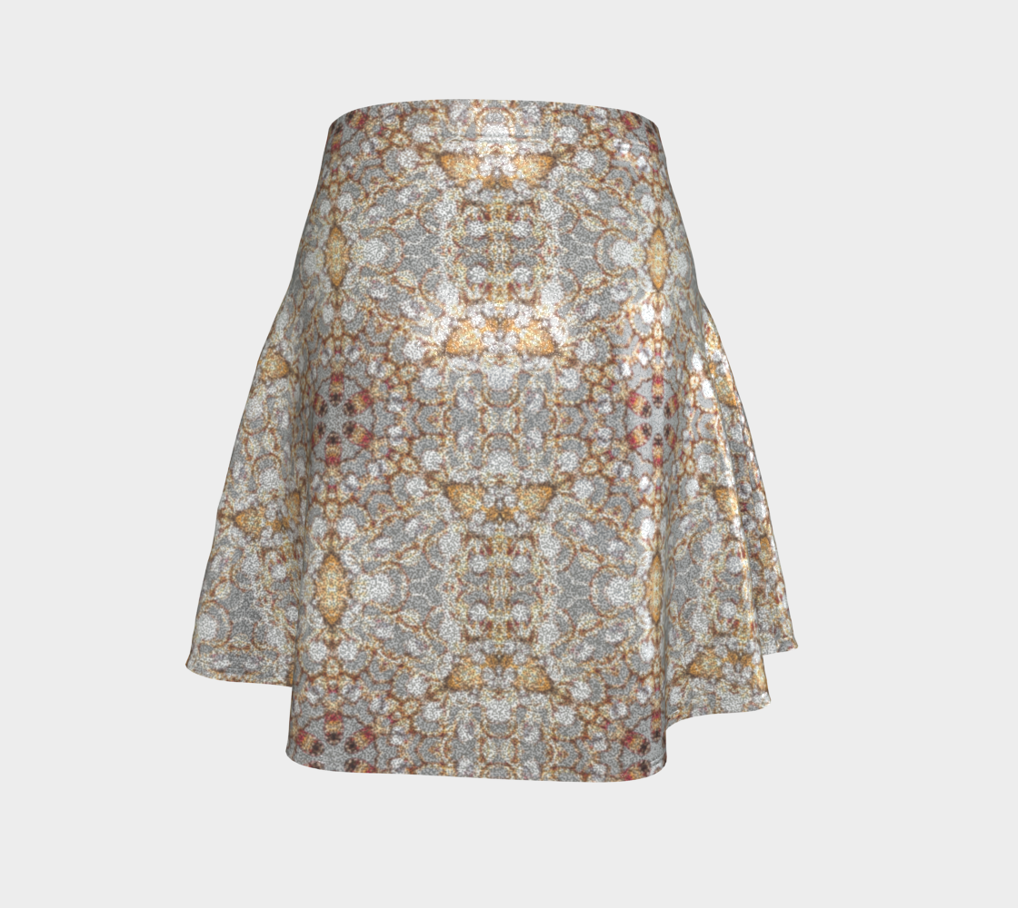 Silver Star Pattern Glitter Flared Skirt