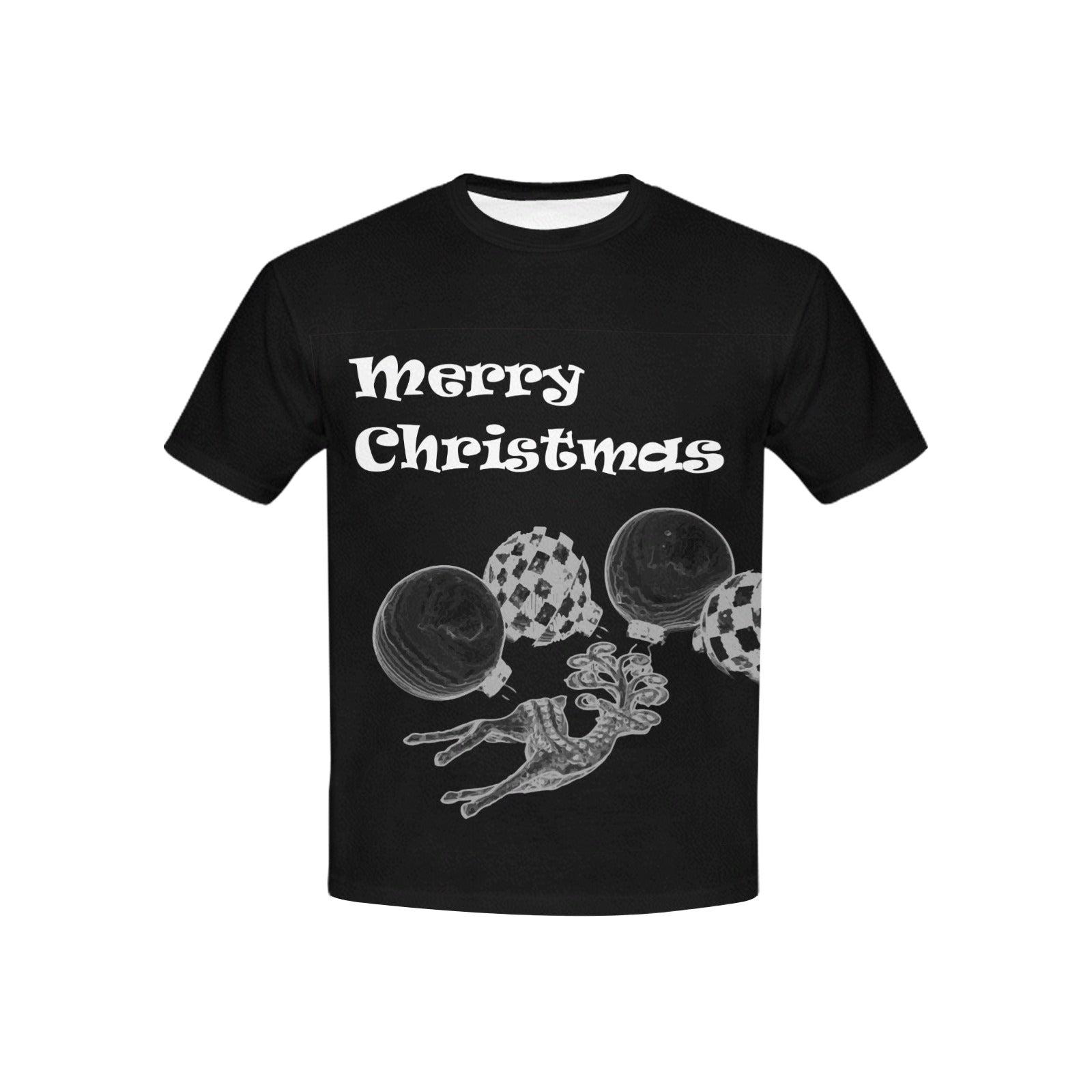 Child's Merry Christmas Printed T-shirt (Made in USA）