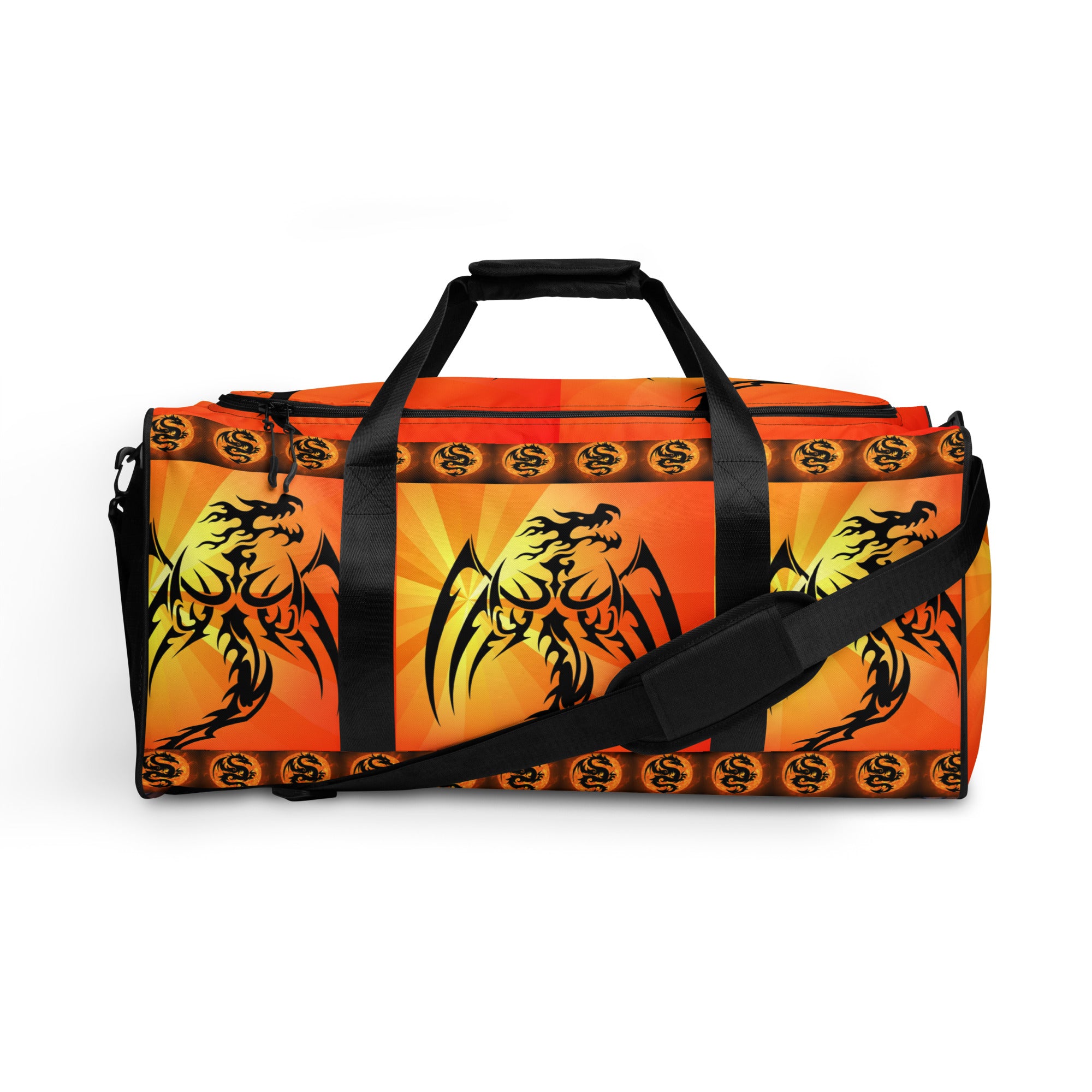 Red Fire Breathing Dragon Duffle Bag