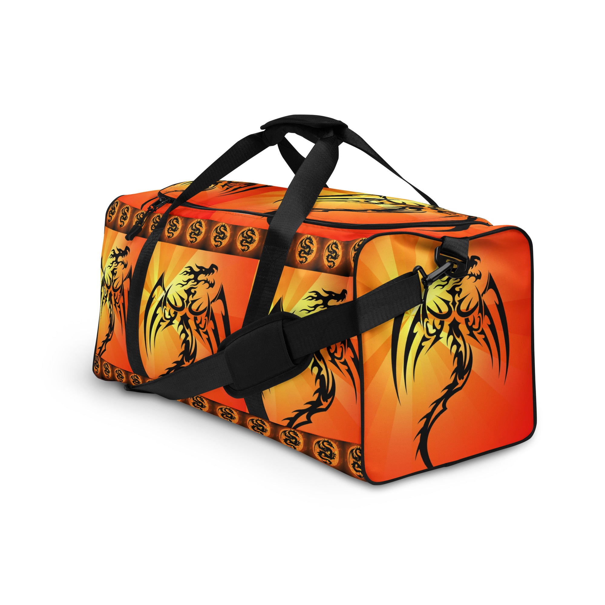 Red Fire Breathing Dragon Duffle Bag