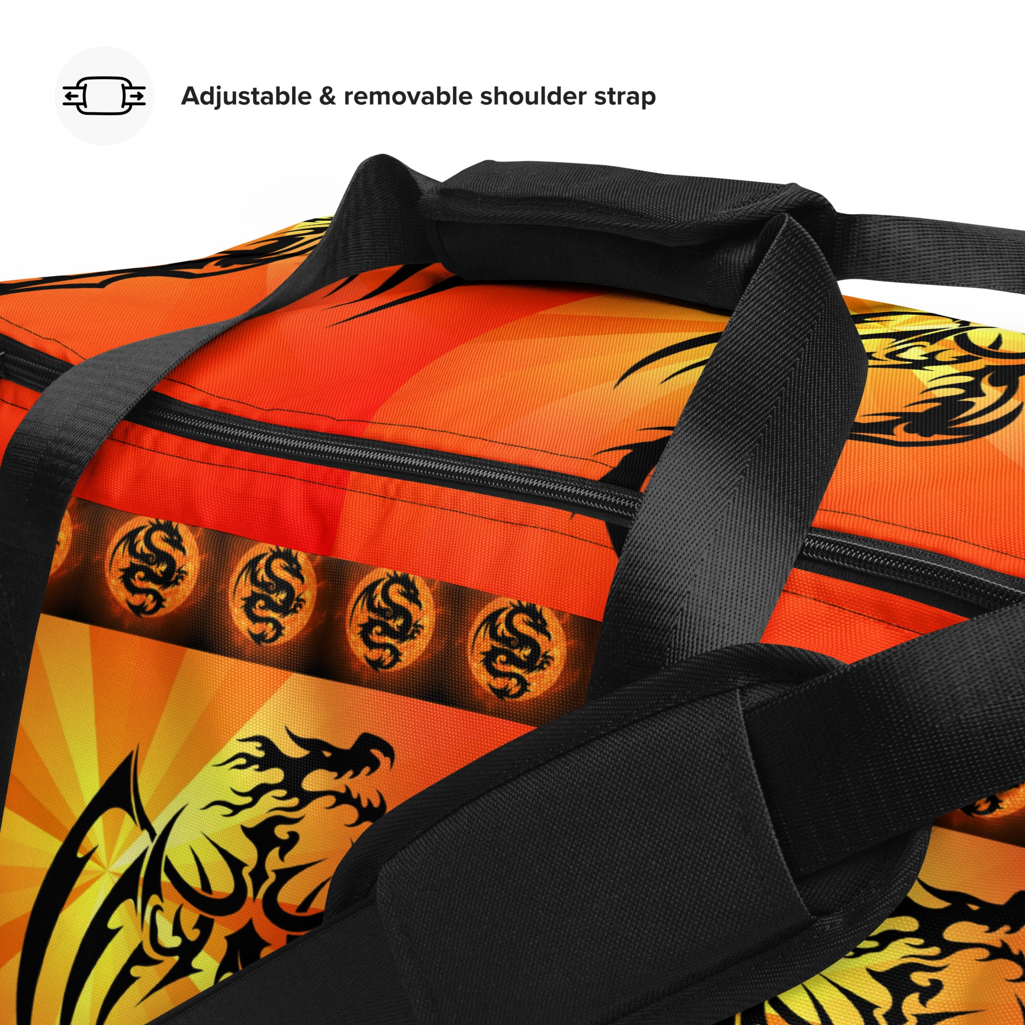 Red Fire Breathing Dragon Duffle Bag