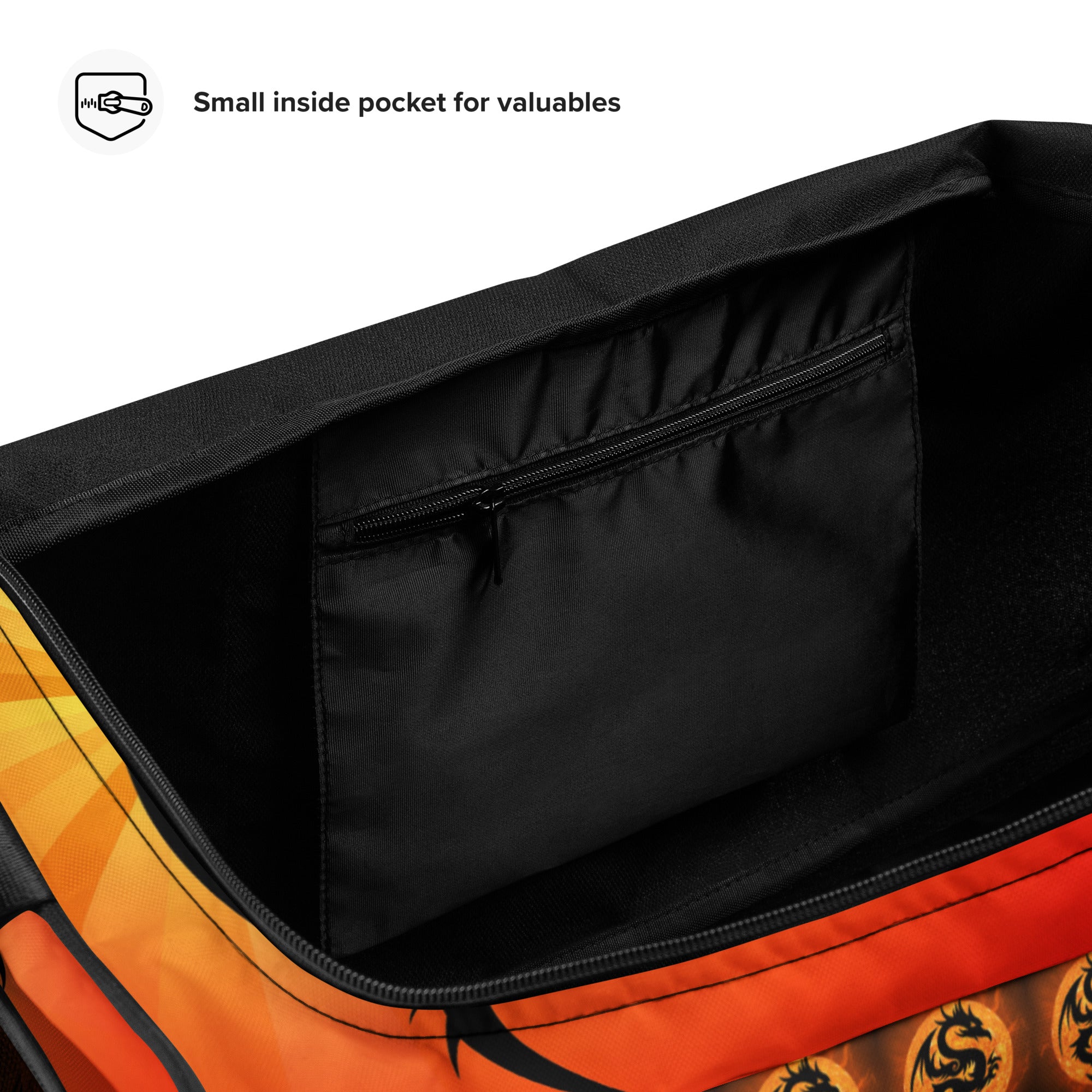 Red Fire Breathing Dragon Duffle Bag