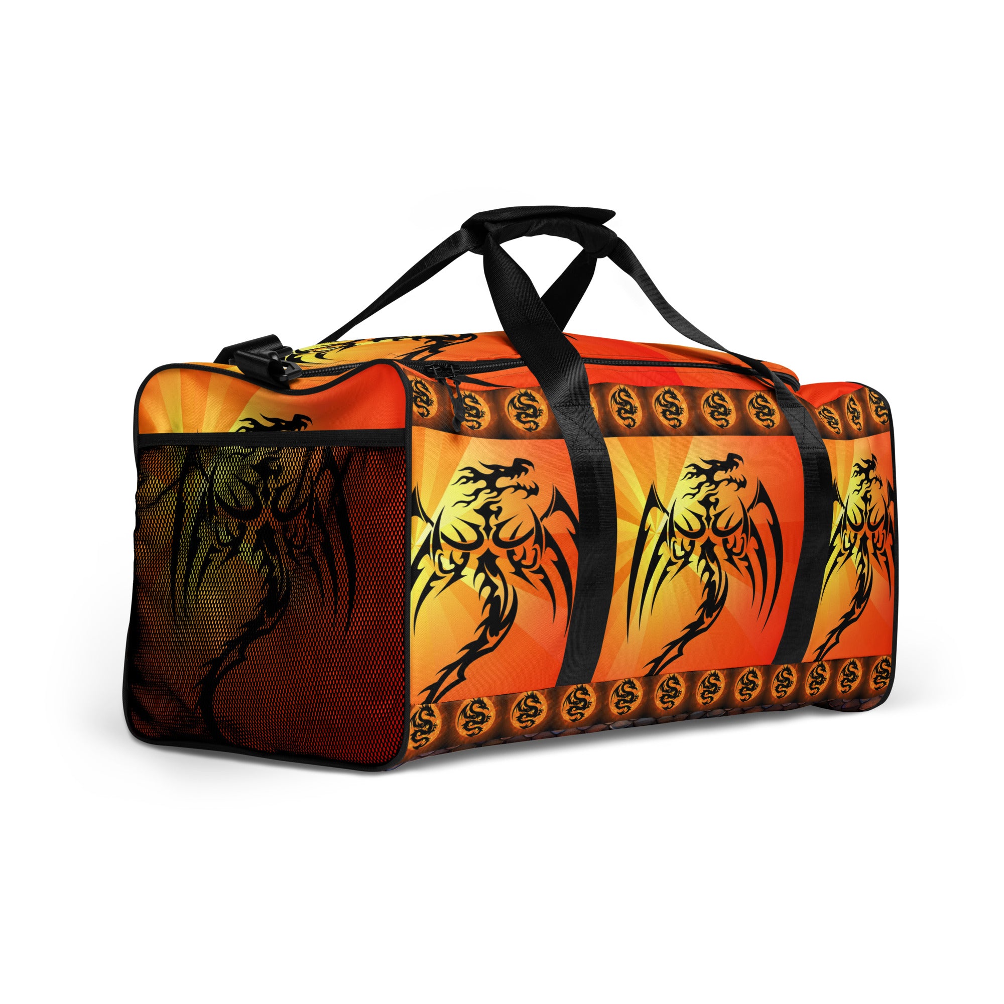 Red Fire Breathing Dragon Duffle Bag