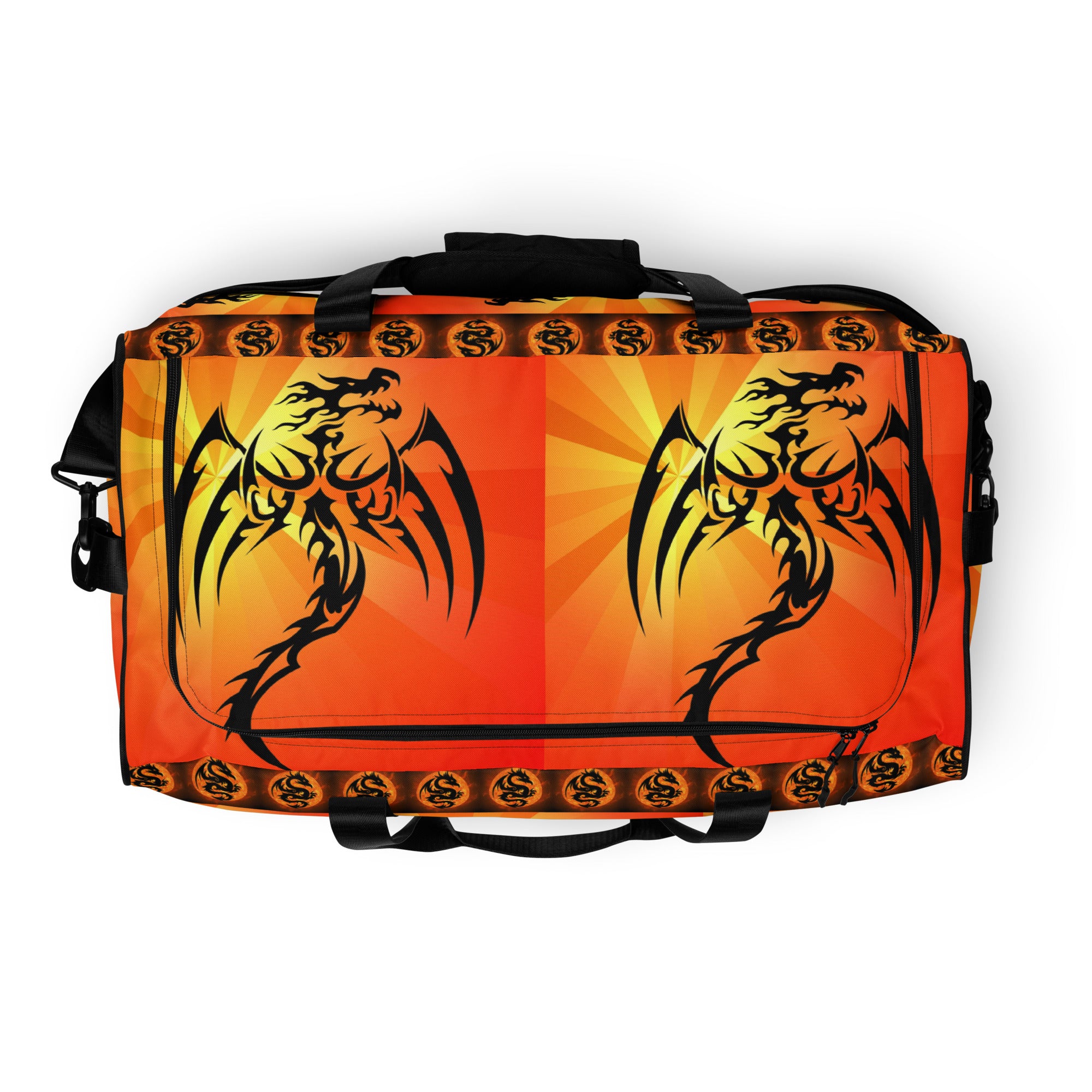 Red Fire Breathing Dragon Duffle Bag