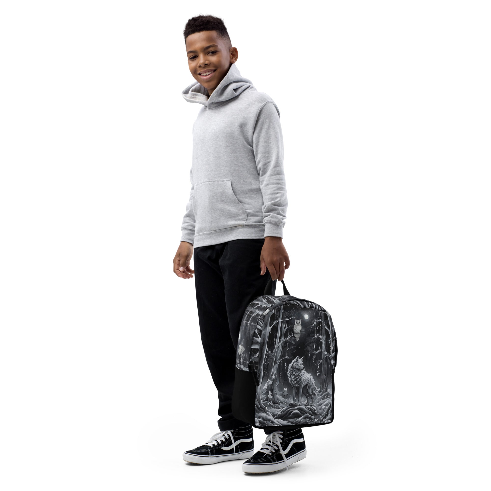 Ethereal Wolf in the Moon Light All Over Print Backpack