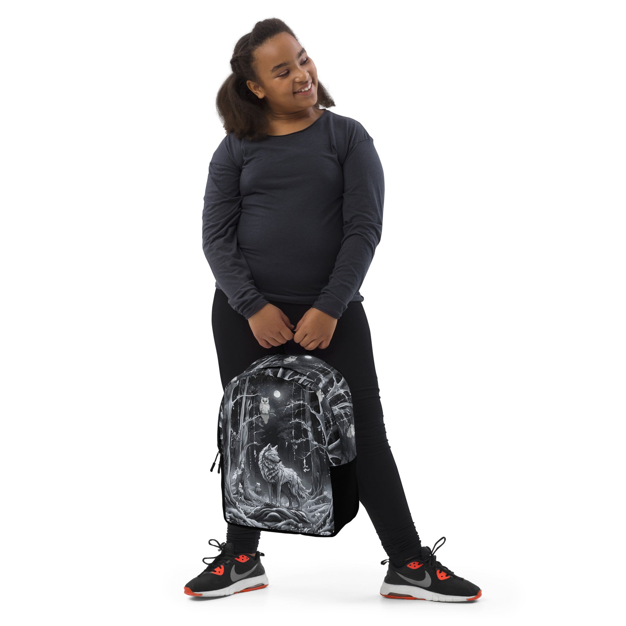 Ethereal Wolf in the Moon Light All Over Print Backpack