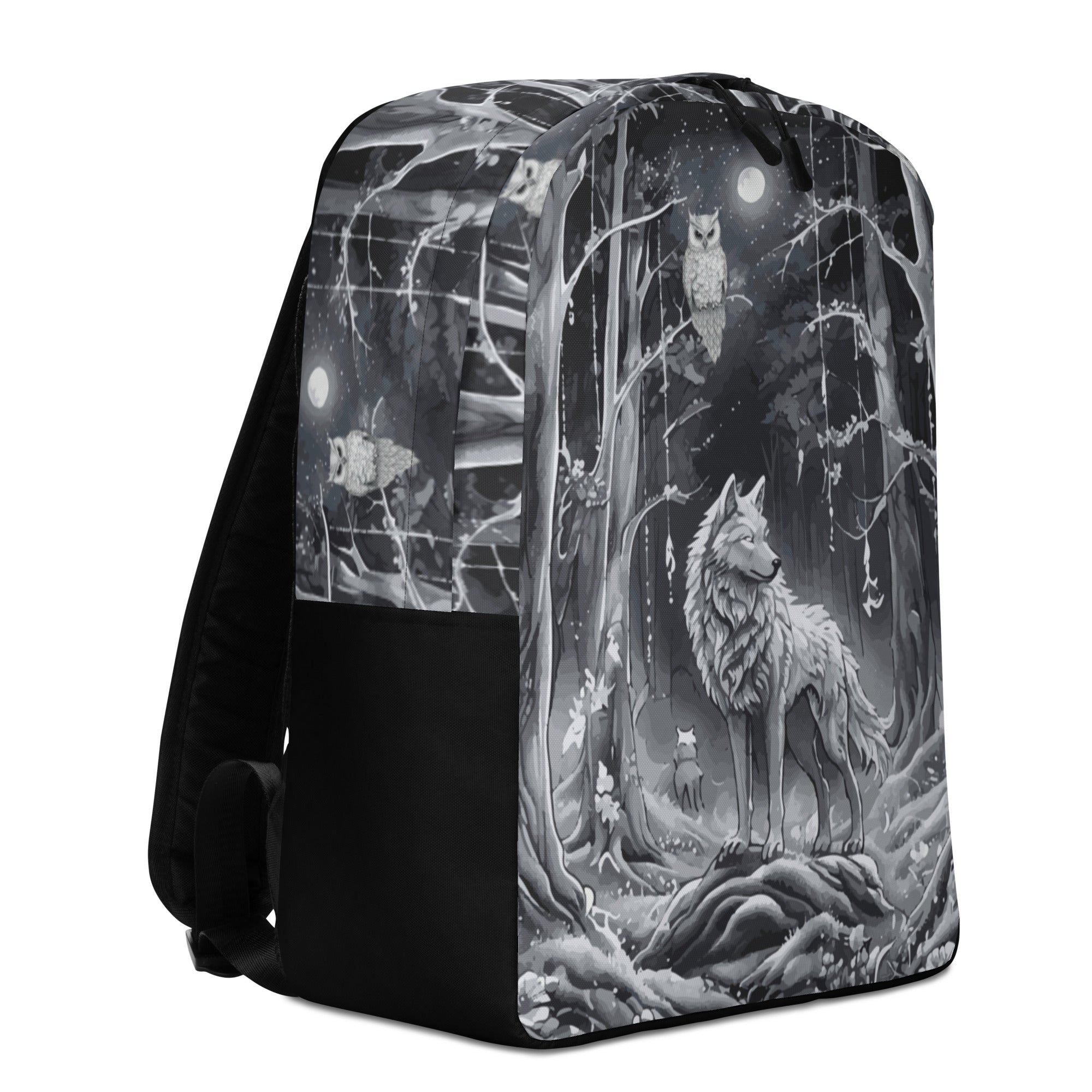 Ethereal Wolf in the Moon Light All Over Print Backpack