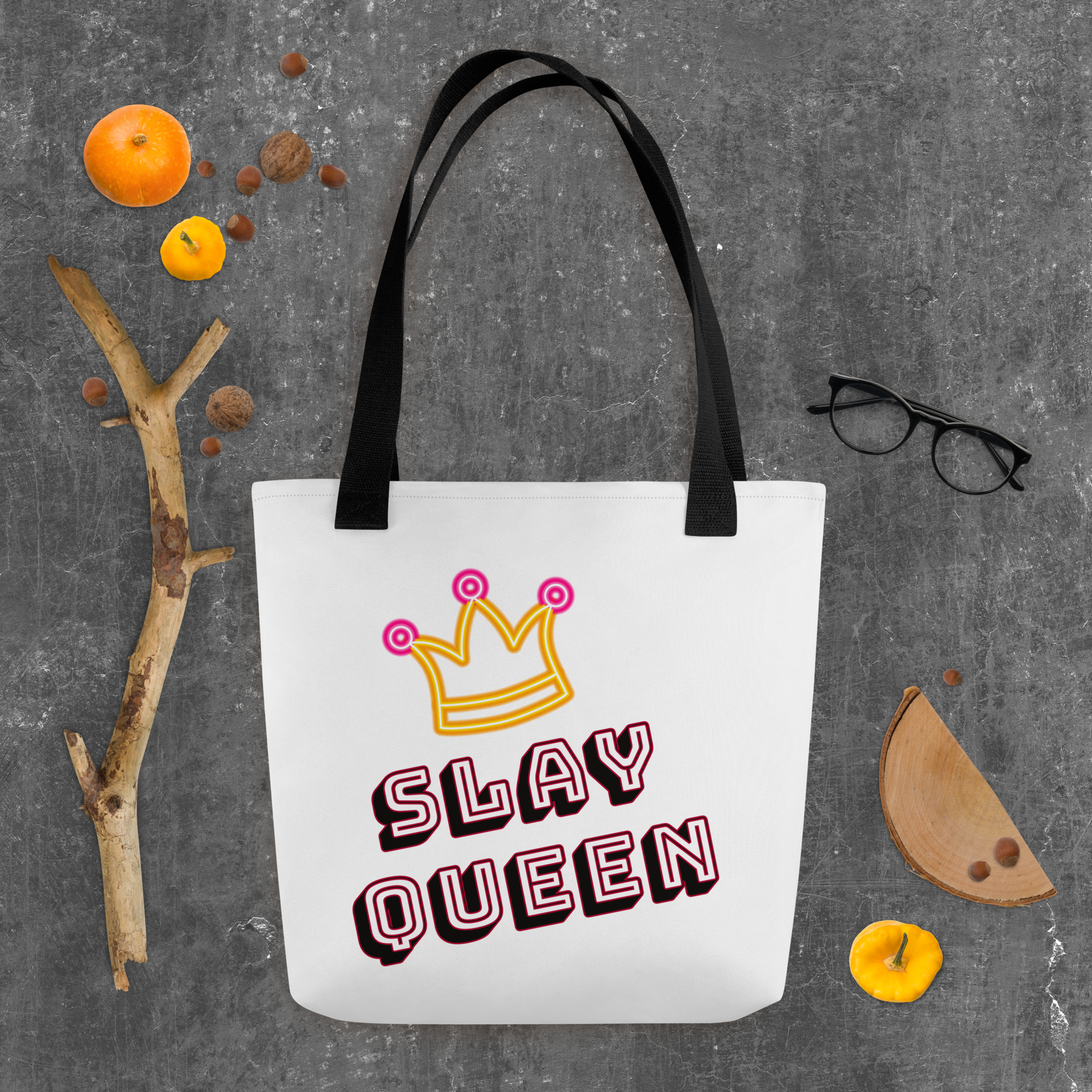 Slay Queen White Tote bag