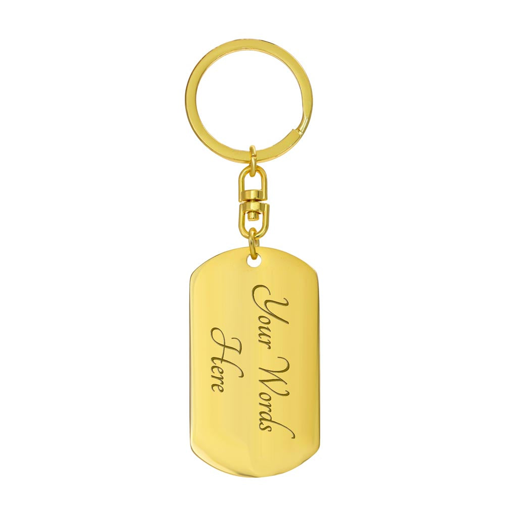 To the Best Dad Dog Tags Keychain