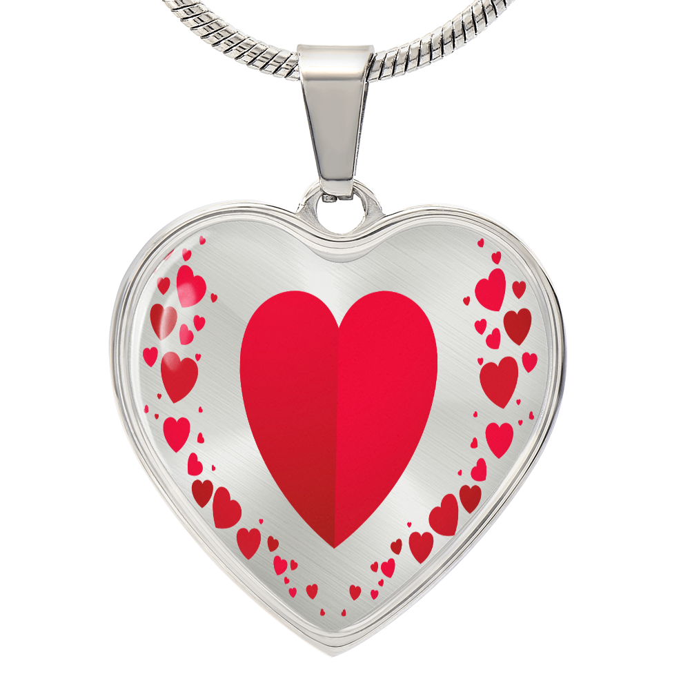 Heart Collage Heart-shaped Luxury Graphic Necklace