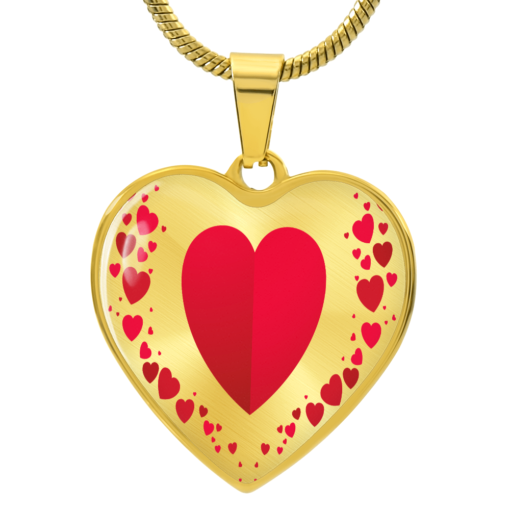 Heart Collage Heart-shaped Luxury Graphic Necklace