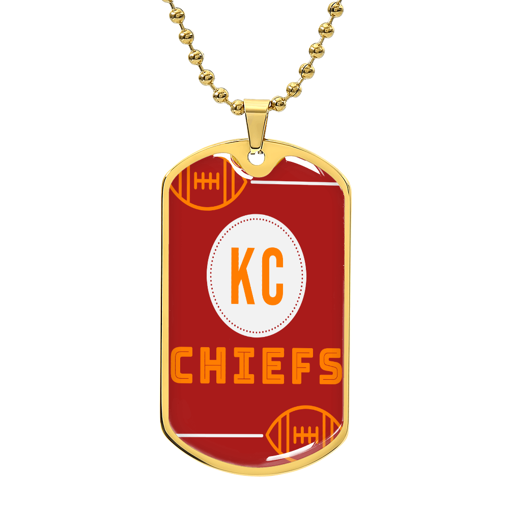 KC Chiefs Graphic Military Dog Tags Necklace