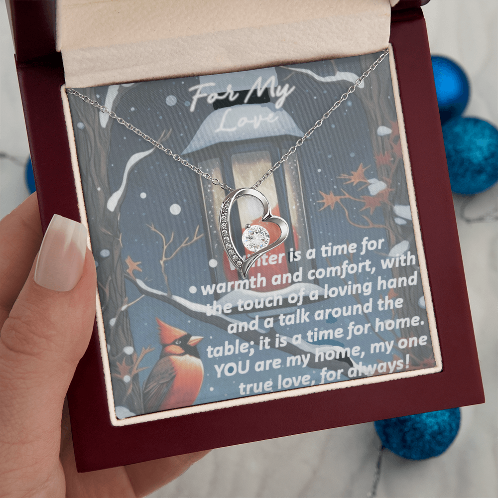 Winter Love Design Forever Love Necklace with Gift Box