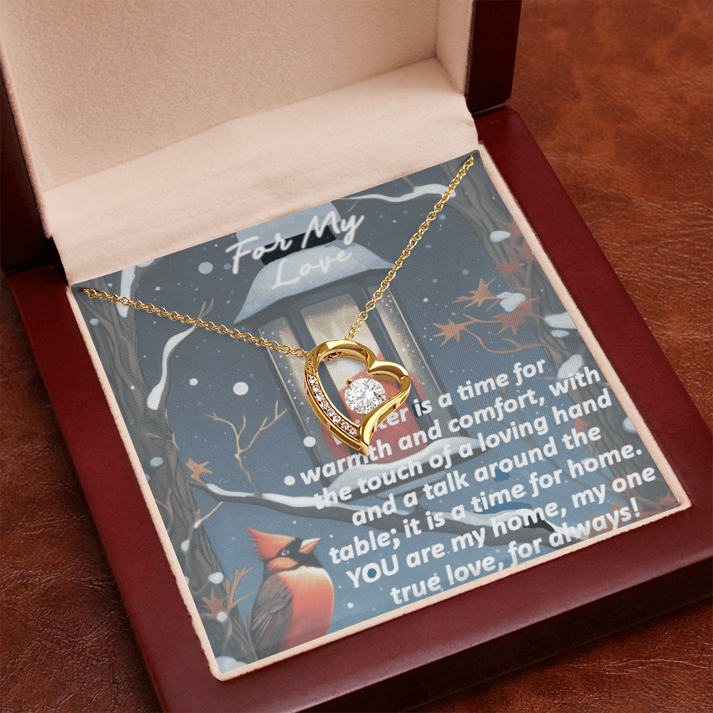 Winter Love Design Forever Love Necklace with Gift Box