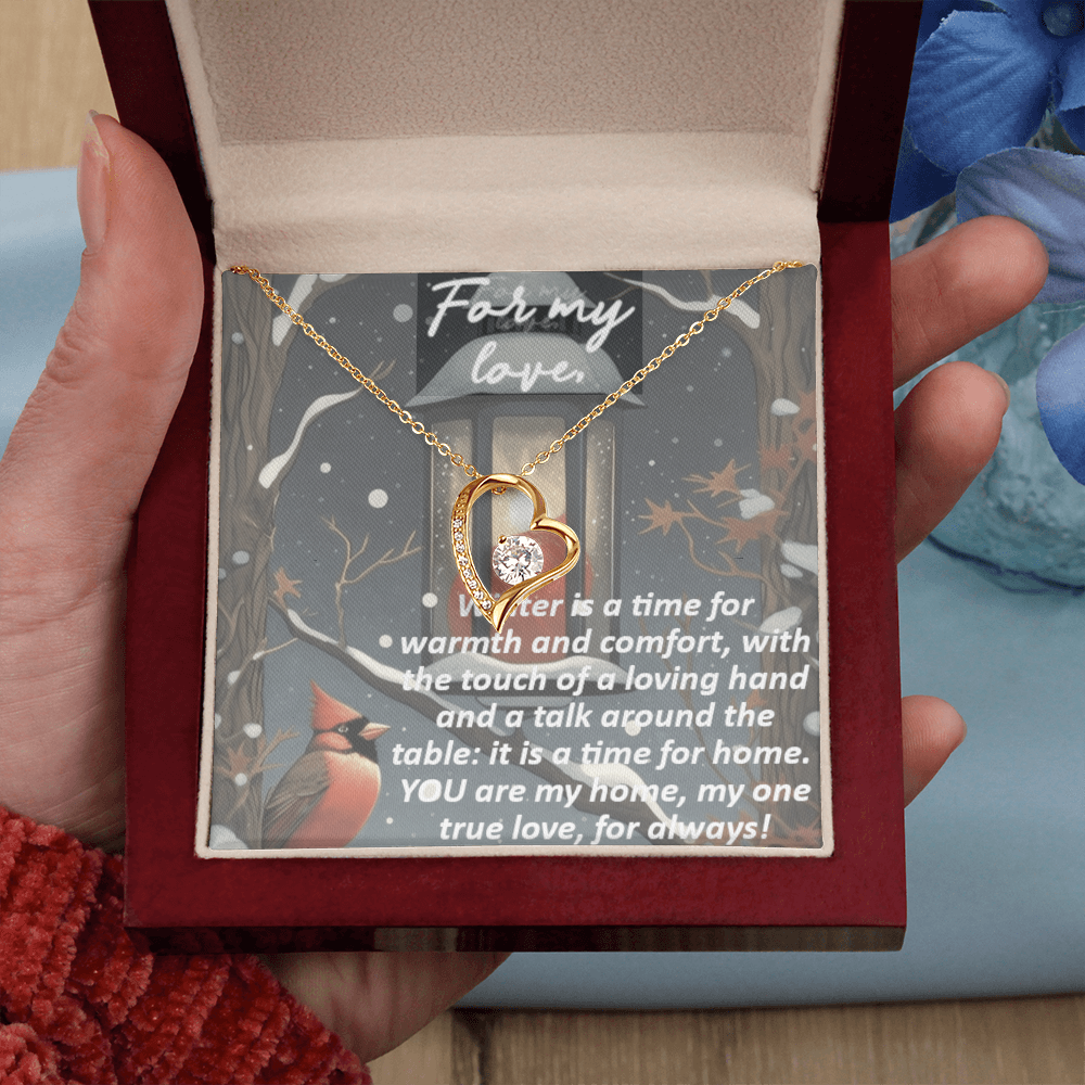 Winter Love Design Forever Love Necklace with Gift Box