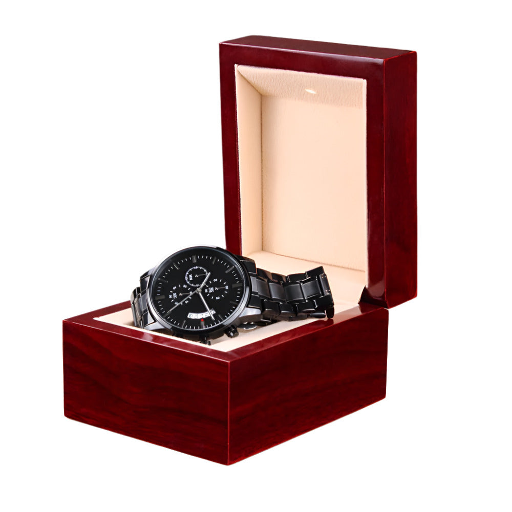 Hilarious I'm Watching You Woman's Eyes Engraved Black Watch