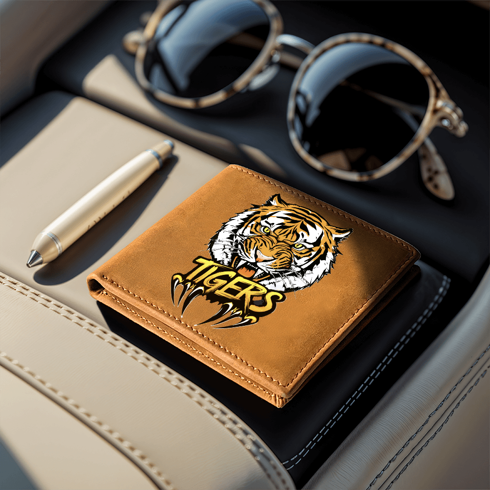 Ferocious Tiger Team Sports Graphic Leather Wallet